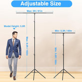 8.5x5Ft T Shape Backdrop Stand Adjustable Green Screen Photo Banner Holder